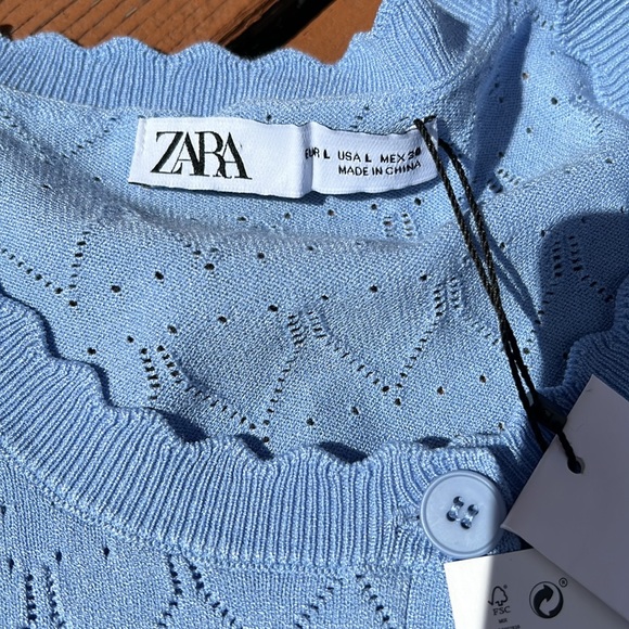 Nwt Zara heart eyelet cardigan - Picture 3 of 4